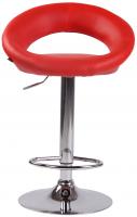 2er Set Barhocker Olinda Kunstleder chrom rot 