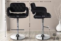 Barhocker Dublin Samt chrom schwarz Barhocker Dublin Samt chrom schwarz