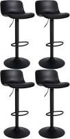 4er Set Barhocker Almada Kunstleder schwarz 4er Set Barhocker Almada Kunstleder schwarz