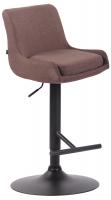 Barhocker Club Stoff schwarz braun