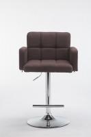 Barhocker Los Angeles, Stoff braun 