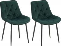 2er Set Esszimmerstuhl Wallace Samt grün 2er Set Esszimmerstuhl Wallace Samt grün