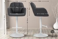 Barhocker Natoma Kunstleder weiß schwarz 