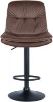 Barhocker Laurel Samt schwarz braun Barhocker Laurel Samt schwarz braun