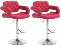 2er Set Barhocker Dublin Stoff rot 2er Set Barhocker Dublin Stoff rot