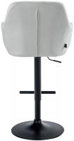 Barhocker Natoma Samt schwarz creme Barhocker Natoma Samt schwarz creme