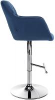 Barhocker Natoma Samt chrom blau Barhocker Natoma Samt chrom blau