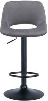 2er Set Barhocker Camden Samt schwarz dunkelgrau 2er Set Barhocker Camden Samt schwarz dunkelgrau