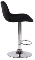 2er Set Barhocker Lentini Samt chrom schwarz 2er Set Barhocker Lentini Samt chrom schwarz
