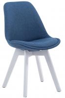 Besucherstuhl Borneo V2 Stoff  weiß (eiche) blau