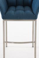 Barhocker Damaso E Stoff mit 4-Fuß Gestell blau 