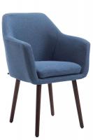 Besucherstuhl Utrecht Stoff Walnuss (eiche) blau