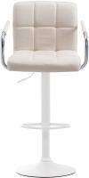 2er Set Barhocker Lucy V2 Stoff weiß beige 2er Set Barhocker Lucy V2 Stoff weiß beige
