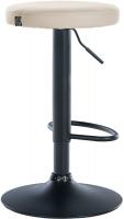 2er Set Barhocker Ponte Kunstleder schwarz creme 