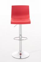 2er Set Barhocker Hoover Kunststoff chrom rot 2er Set Barhocker Hoover Kunststoff chrom rot
