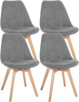 4er Set Stuhl Linares Cord grau 4er Set Stuhl Linares Cord grau