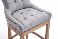 Barhocker Lakewood Stoff, Antik-hell hellgrau 