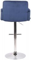 Barhocker Los Angeles Samt chrom blau Barhocker Los Angeles Samt chrom blau