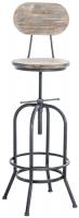 2er Set Barhocker Pino, Holz antik silber 2er Set Barhocker Pino, Holz antik silber