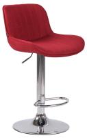 2er Set Barhocker Lentini Stoff chrom rot 2er Set Barhocker Lentini Stoff chrom rot