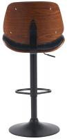 2er Set Barhocker Clawson Kunstleder schwarz walnuss/schwarz 2er Set Barhocker Clawson Kunstleder schwarz walnuss/schwarz