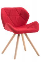 Besucherstuhl Tyler Stoff Rund natura (eiche) rot Besucherstuhl Tyler Stoff Rund natura (eiche) rot