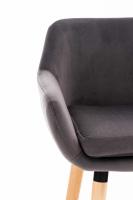Barhocker Grant Samt grau 