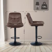 Barhocker Laurel Samt schwarz braun Barhocker Laurel Samt schwarz braun