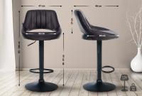 Barhocker Milet Kunstleder schwarz braun Barhocker Milet Kunstleder schwarz braun