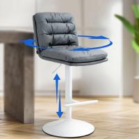 Barhocker Damar Kunstleder weiß grau Barhocker Damar Kunstleder weiß grau