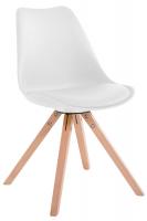 4er Set Stühle Toulouse Kunstleder Natura Square weiß 4er Set Stühle Toulouse Kunstleder Natura Square weiß