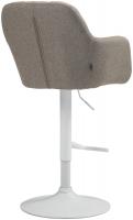 Barhocker Natoma Stoff weiß taupe Barhocker Natoma Stoff weiß taupe