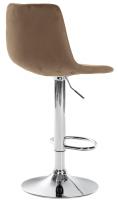 Barhocker Divo Samt Chrom braun Barhocker Divo Samt Chrom braun