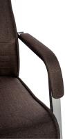 2er Set Besucherstuhl Hobart Stoff braun 
