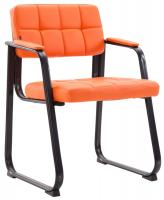 2er Set Besucherstühle Canada B Kunstleder orange 