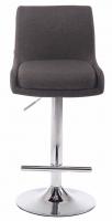2er Set Barhocker Club Stoff chrom dunkelgrau 2er Set Barhocker Club Stoff chrom dunkelgrau