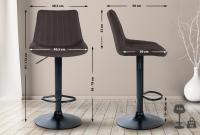 2er Set Barhocker Toni Stoff schwarz taupe 2er Set Barhocker Toni Stoff schwarz taupe