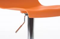 2er Set Barhocker Hoover Kunststoff chrom orange 2er Set Barhocker Hoover Kunststoff chrom orange