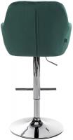 Barhocker Natoma Samt chrom grün Barhocker Natoma Samt chrom grün