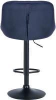 2er Set Barhocker Lazio Samt schwarz blau 