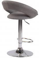 Barhocker Olinda Stoff chrom grau Barhocker Olinda Stoff chrom grau