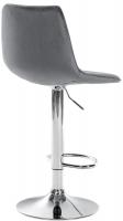 Barhocker Lex Samt Chrom dunkelgrau Barhocker Lex Samt Chrom dunkelgrau