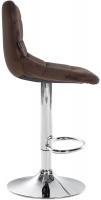 Barhocker Jerry Samt chrom braun 