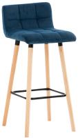 Barhocker Lincoln Samt blau Barhocker Lincoln Samt blau