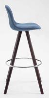 2er Set Barhocker Franklin Stoff rund cappuccino (eiche) blau 
