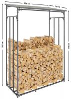 Kaminholzunterstand Ruston anthrazit Aluminium L Kaminholzunterstand Ruston anthrazit Aluminium L