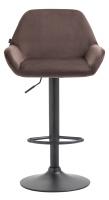 2er Set Barhocker Braga Samt schwarz braun 2er Set Barhocker Braga Samt schwarz braun