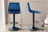 Barhocker Divo Samt Schwarz blau Barhocker Divo Samt Schwarz blau