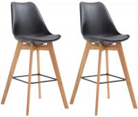 2er Set Barhocker Metz Kunststoff natura schwarz 2er Set Barhocker Metz Kunststoff natura schwarz