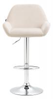 Barhocker Braga Samt chrom creme Barhocker Braga Samt chrom creme
